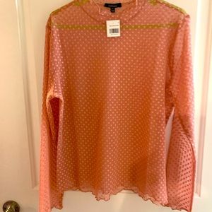 BRAND NEW NUDE LONG SLEEVE BLOUSE